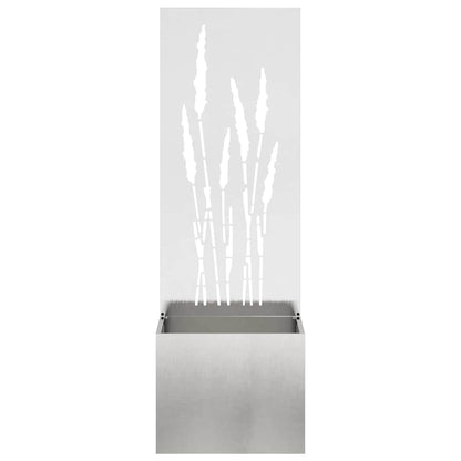 Garten Sichtschutz-Leinwand Silber 50 x 140 cm Edelstahl