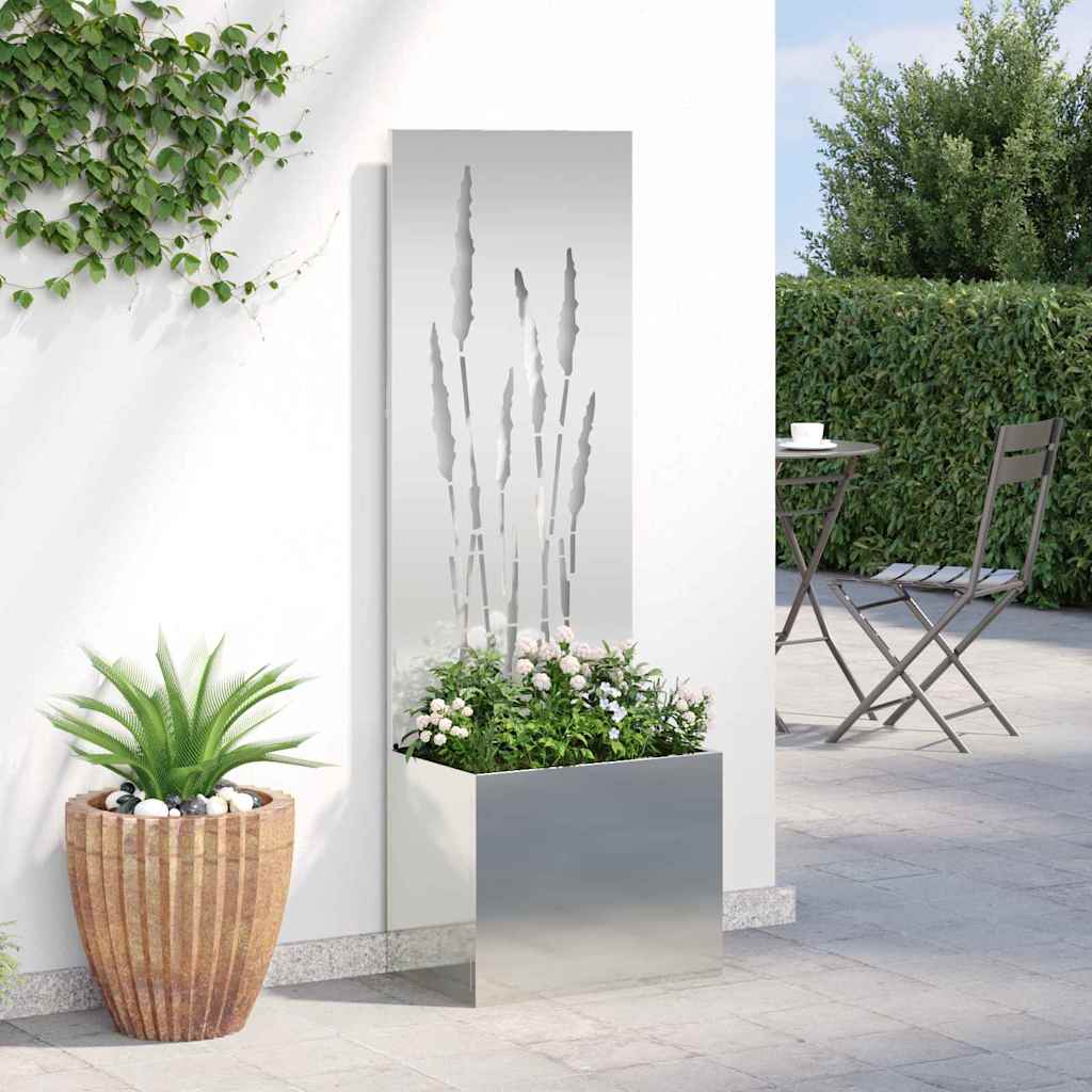 Garten Sichtschutz-Leinwand Silber 50 x 140 cm Verzinkter Stahl