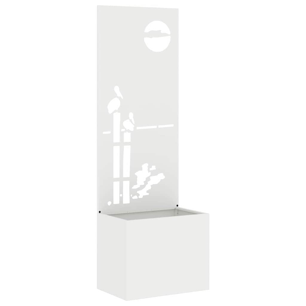 Garten Sichtschutz-Leinwand Weiß 50 x 140 cm