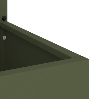 Garten Sichtschutz-Leinwand Floral Olivgrün 50 x 140 cm