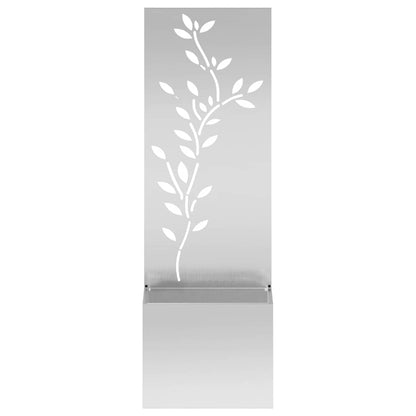 Garten Sichtschutz-Leinwand Floral Silber 50 x 32 x 150 cm