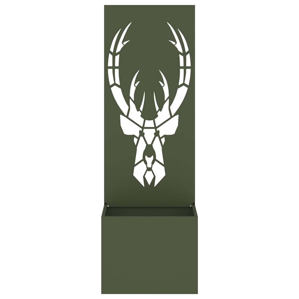 Garten Sichtschutz-Leinwand Tiermuster Olivgrün 50 x 140 cm