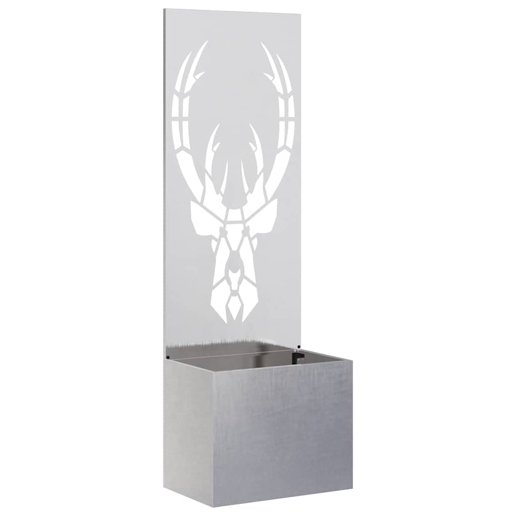 Garten Sichtschutz-Leinwand Silber 50 x 140 cm Edelstahl