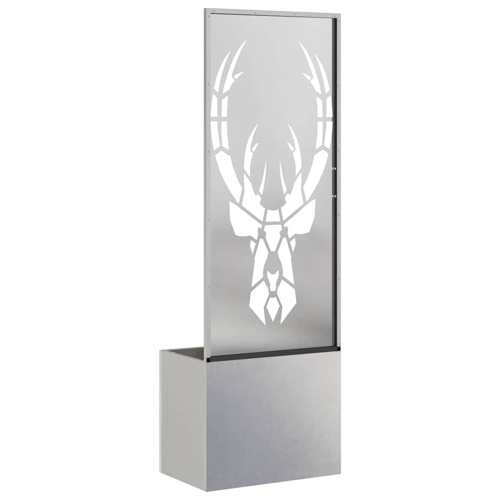 Garten Sichtschutz-Leinwand Silber 50 x 140 cm Edelstahl