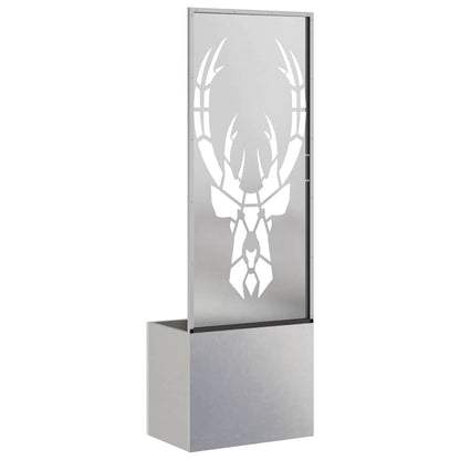 Garten Sichtschutz-Leinwand Silber 50 x 140 cm Edelstahl