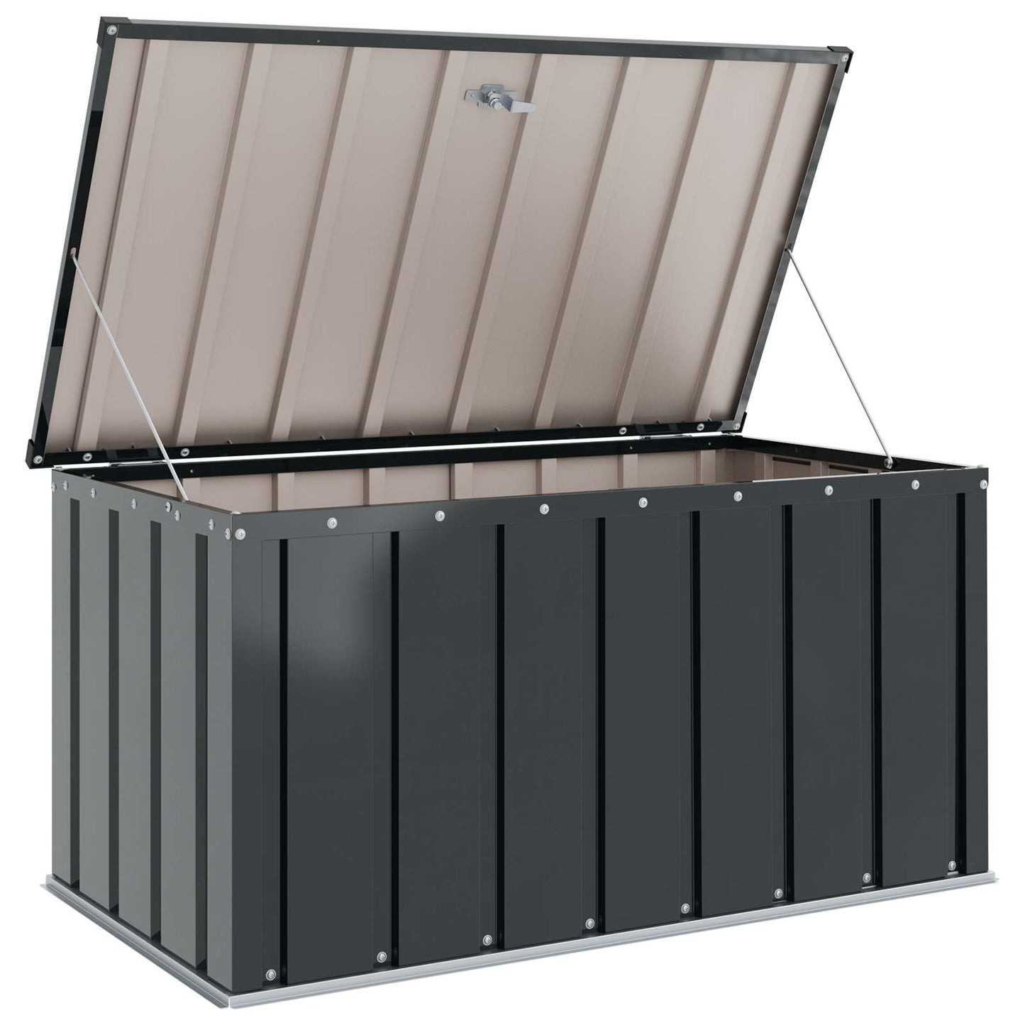 Gartenlagerbox Schwarz 101 x 56,5 x 50 cm Stahl