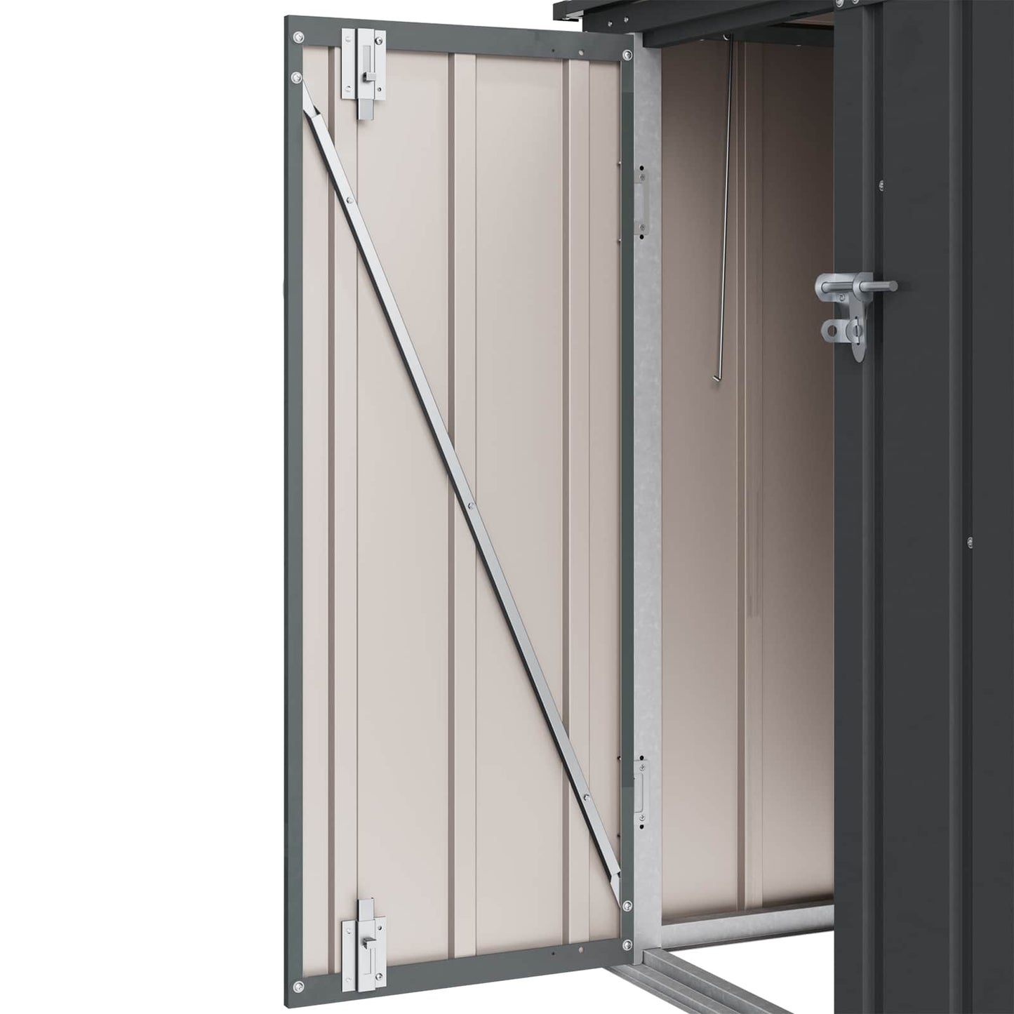 Gartenlagerbox Schwarz 101,5 x 107 x 100 cm Stahl