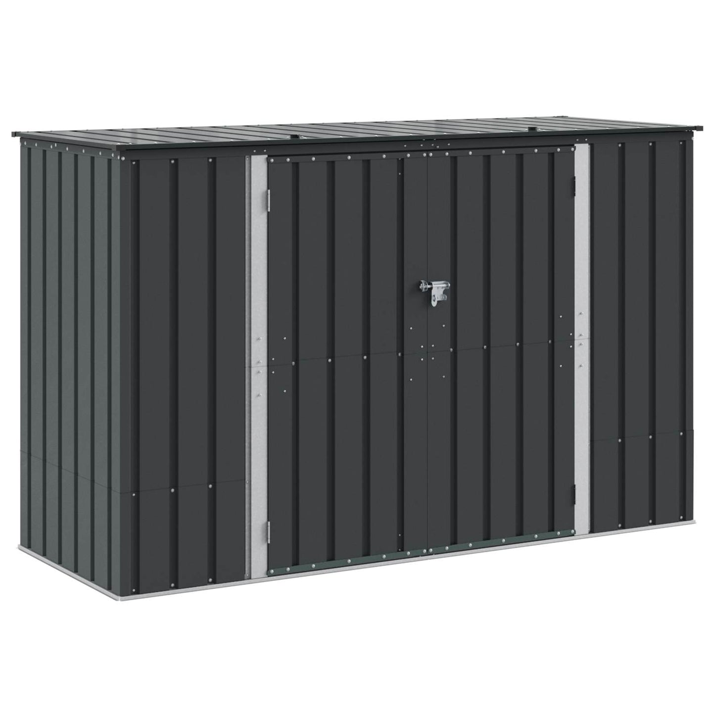 Gartenlagerbox Schwarz 214 x 82 x 132 cm Stahl