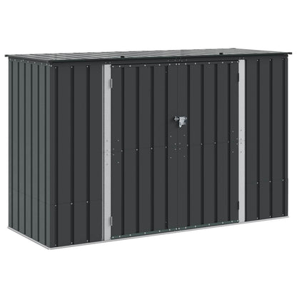 Gartenlagerbox Schwarz 214 x 82 x 132 cm Stahl