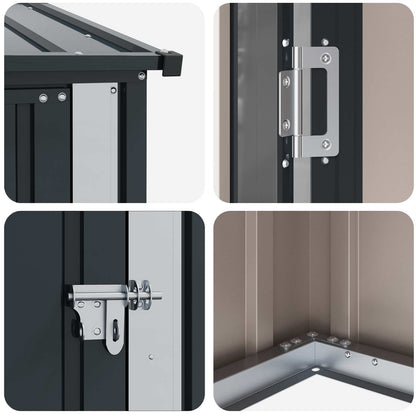 Gartenhütten Anthrazit 103 x 74 x 200 cm Metall