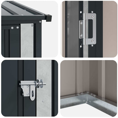 Gartenhütten Anthrazit 140,5 x 74 x 200 cm Metall