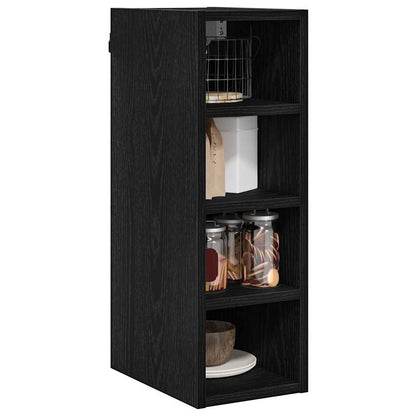 vidaXL Hängeschrank mit Regal Schwarz Eichen-Optik 20 x 29,5 x 60 cm
