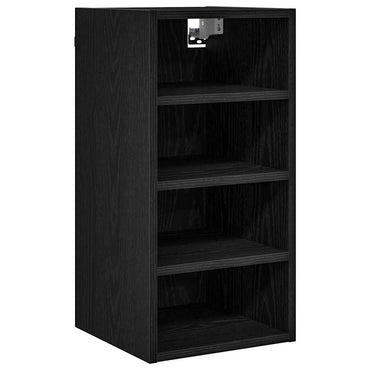 vidaXL Hängeschrank mit Regal Schwarz Eichen-Optik 30 x 29,5 x 60 cm