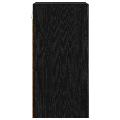 Hängeschrank mit Regal Schwarz Eichen-Optik 30 x 29,5 x 60 cm