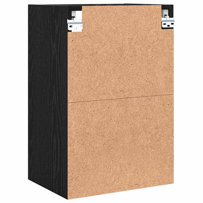 Hängeschrank mit Regal Schwarz Eichen-Optik 40 x 29,5 x 60 cm