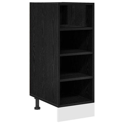 vidaXL Küchenunterschrank Schwarz Eichen-Optik 30 x 44,5 x 81,5 cm