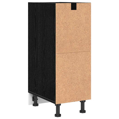 vidaXL Küchenunterschrank Schwarz Eichen-Optik 30 x 44,5 x 81,5 cm