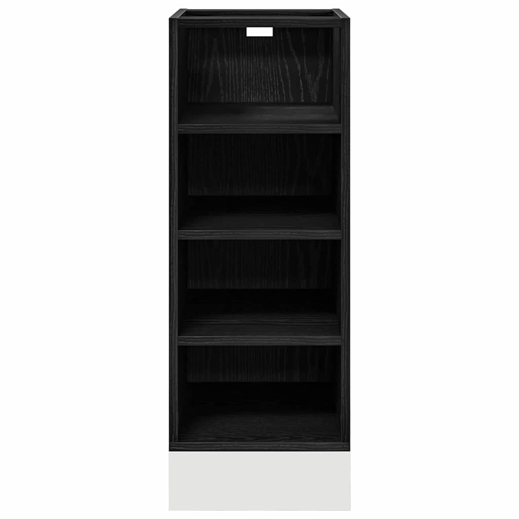 vidaXL Küchenunterschrank Schwarz Eichen-Optik 30 x 44,5 x 81,5 cm