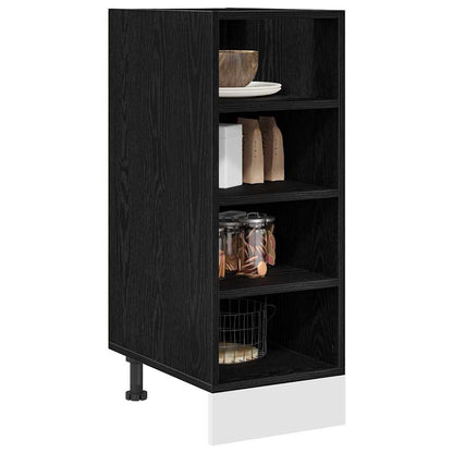 vidaXL Küchenunterschrank Schwarz Eichen-Optik 30 x 44,5 x 81,5 cm