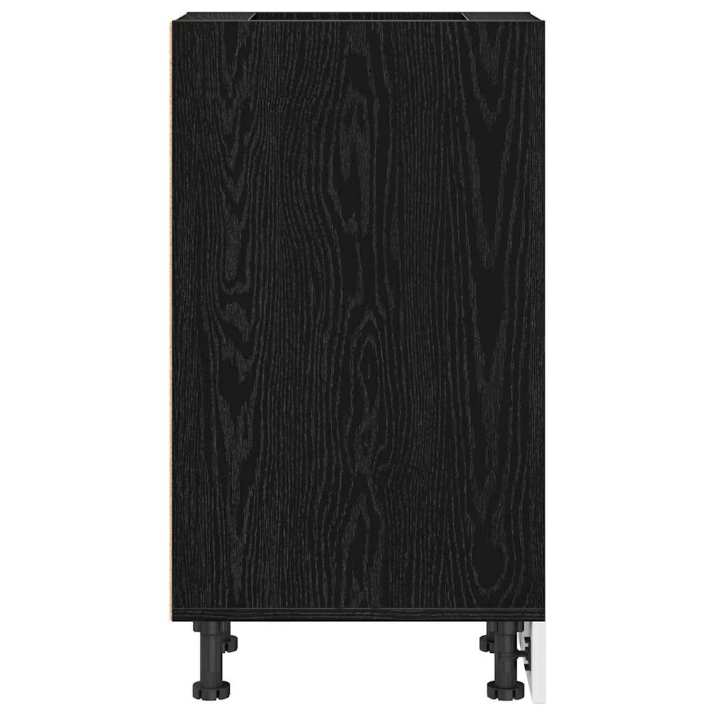 vidaXL Küchenunterschrank Schwarz Eichen-Optik 30 x 44,5 x 81,5 cm
