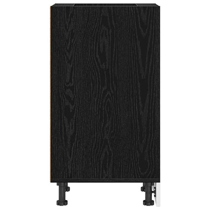 vidaXL Küchenunterschrank Schwarz Eichen-Optik 30 x 44,5 x 81,5 cm