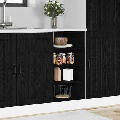 vidaXL Küchenunterschrank Schwarz Eichen-Optik 40 x 44,5 x 81,5 cm
