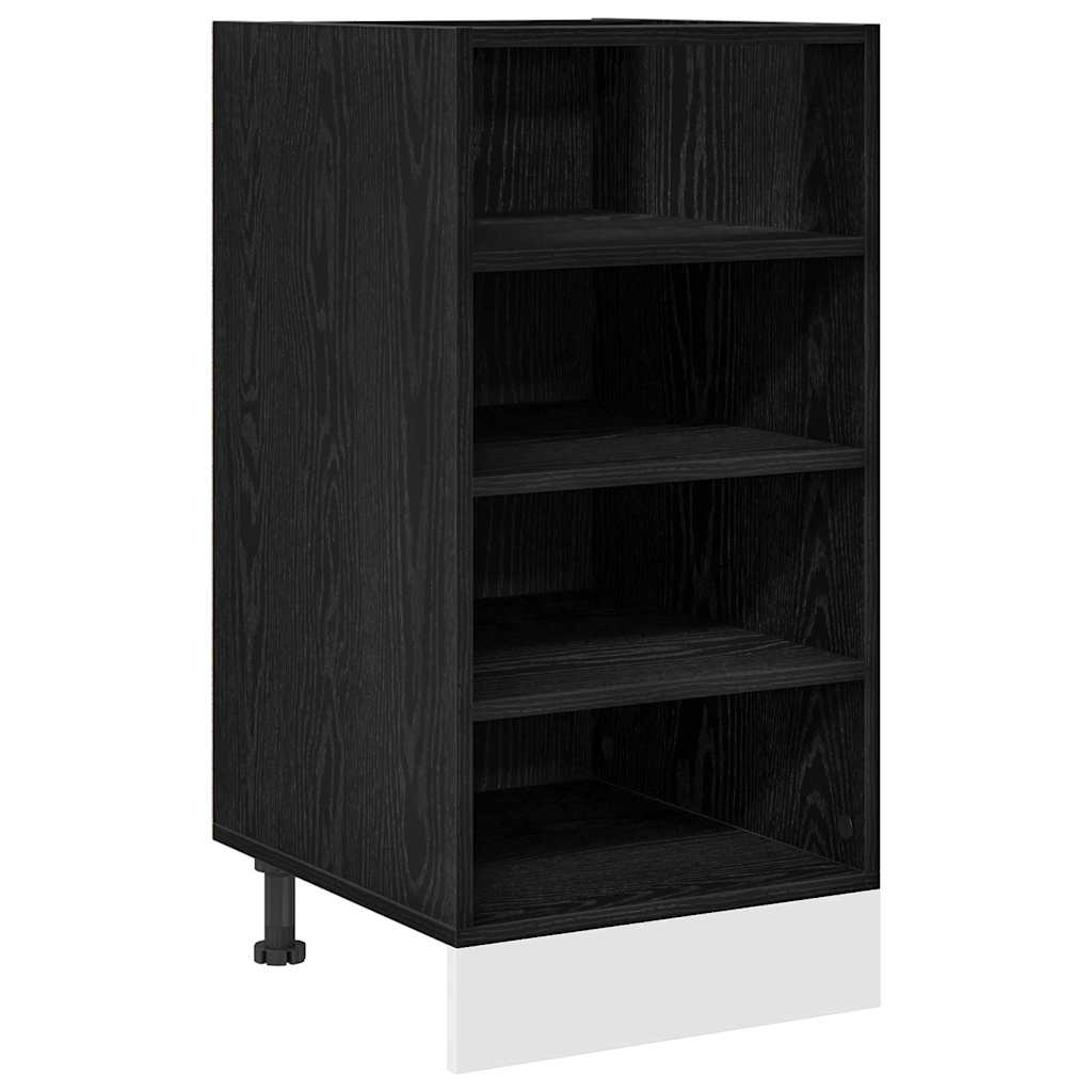vidaXL Küchenunterschrank Schwarz Eichen-Optik 40 x 44,5 x 81,5 cm