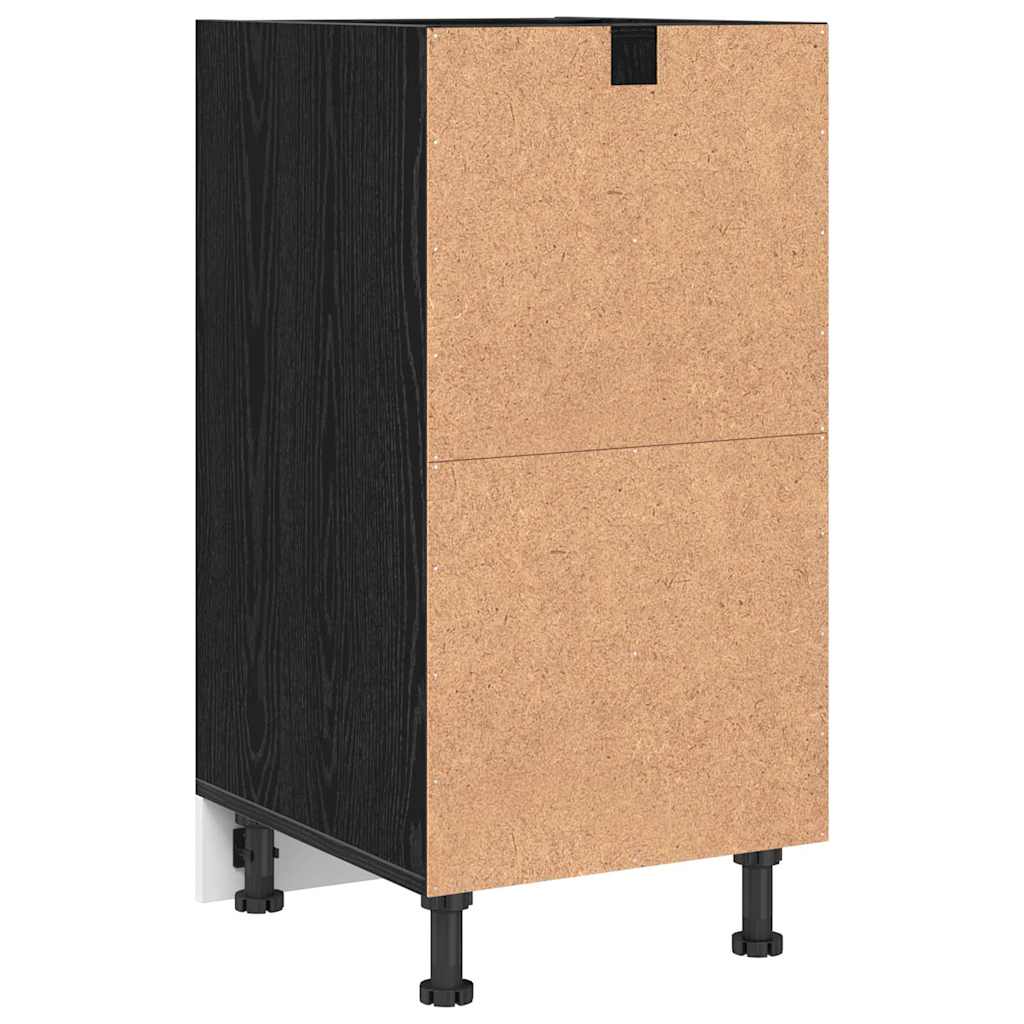 vidaXL Küchenunterschrank Schwarz Eichen-Optik 40 x 44,5 x 81,5 cm