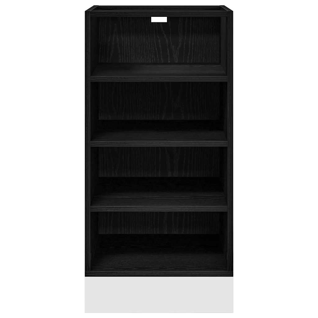 vidaXL Küchenunterschrank Schwarz Eichen-Optik 40 x 44,5 x 81,5 cm