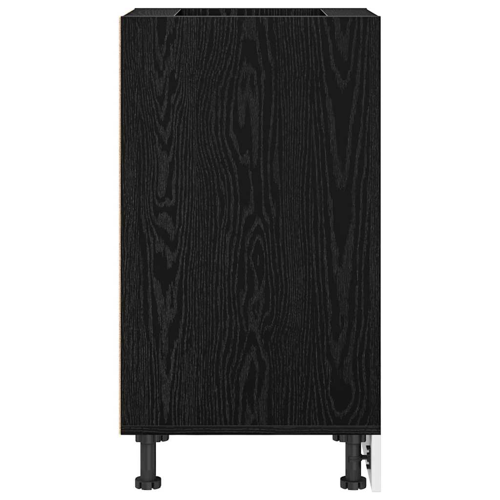 vidaXL Küchenunterschrank Schwarz Eichen-Optik 40 x 44,5 x 81,5 cm