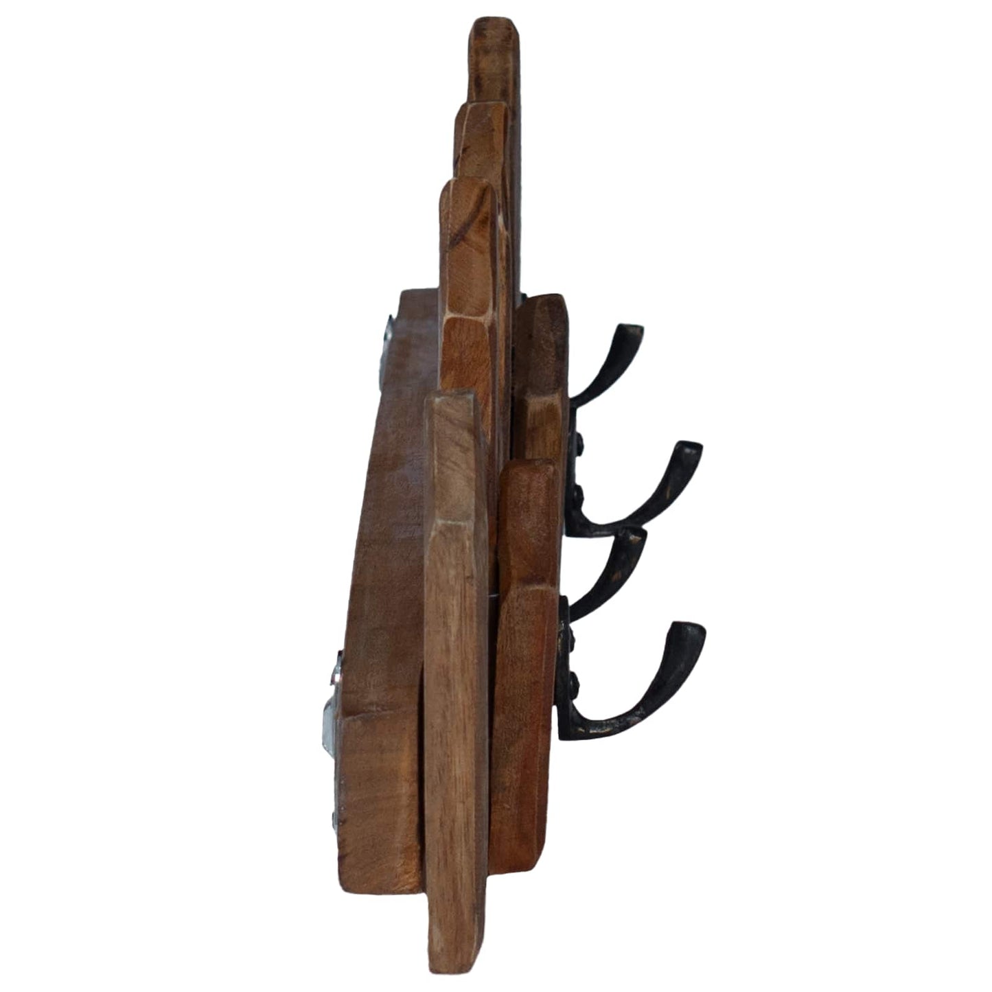 Kleiderbügel Braun 48 x 8 x 15 cm Massives Mahagoni Holz