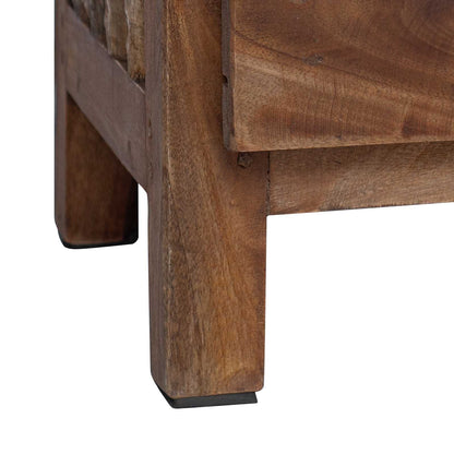 vidaXL Nachttisch Braun 30 x 30 x 47 cm Massives upgecyceltes Holz