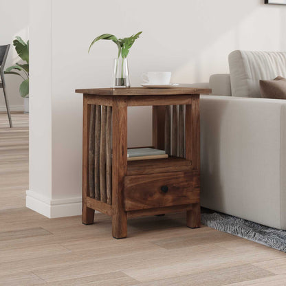vidaXL Nachttisch Braun 30 x 30 x 47 cm Massives upgecyceltes Holz