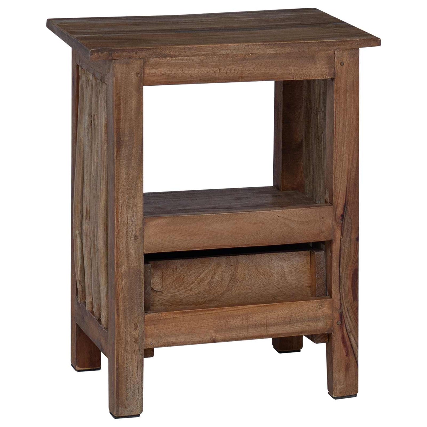 vidaXL Nachttisch Braun 30 x 30 x 47 cm Massives upgecyceltes Holz