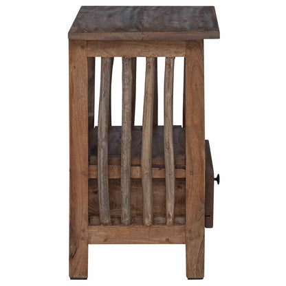 vidaXL Nachttisch Braun 30 x 30 x 47 cm Massives upgecyceltes Holz