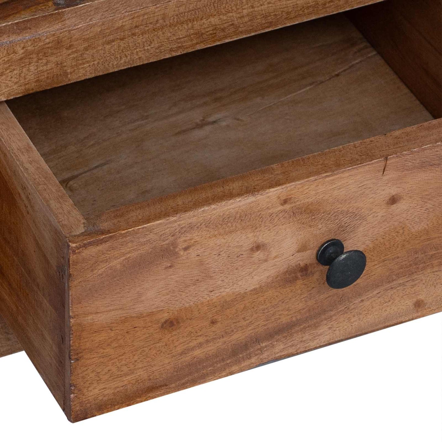 Nachttisch Braun 41 x 30 x 50 cm Massives Mahagoni Holz