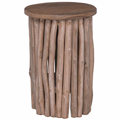 Hocker Natur 30 x 30 x 45 cm Massivholz Teak