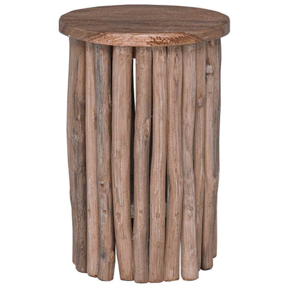 Hocker Natur 30 x 30 x 45 cm Massivholz Teak