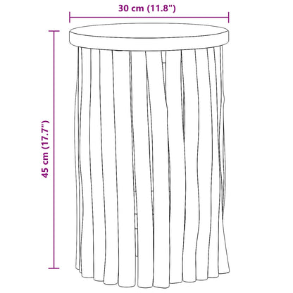 Hocker Natur 30 x 30 x 45 cm Massivholz Teak