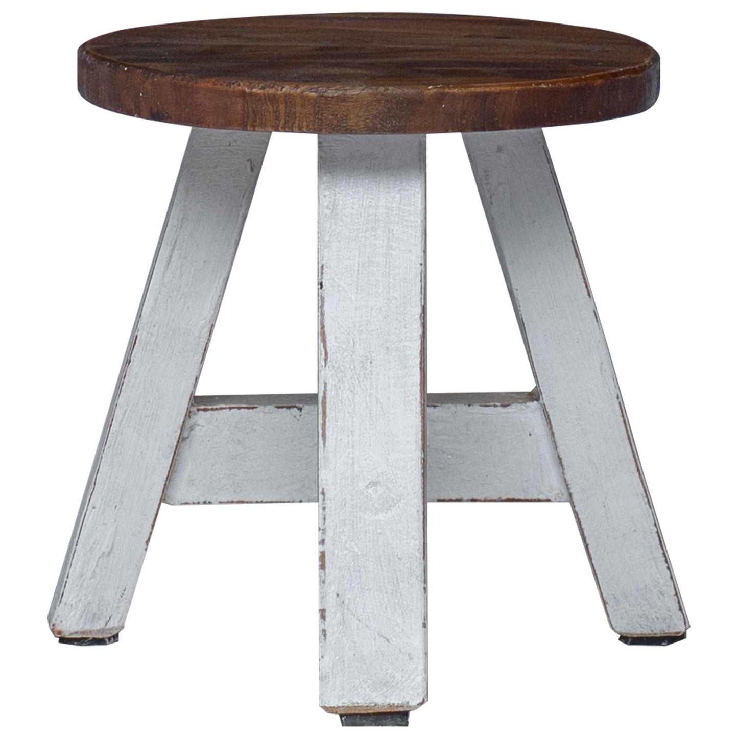 Hocker Natur 22 x 22 x 24 cm Mahagoni Holz