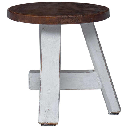 Hocker Natur 22 x 22 x 24 cm Mahagoni Holz