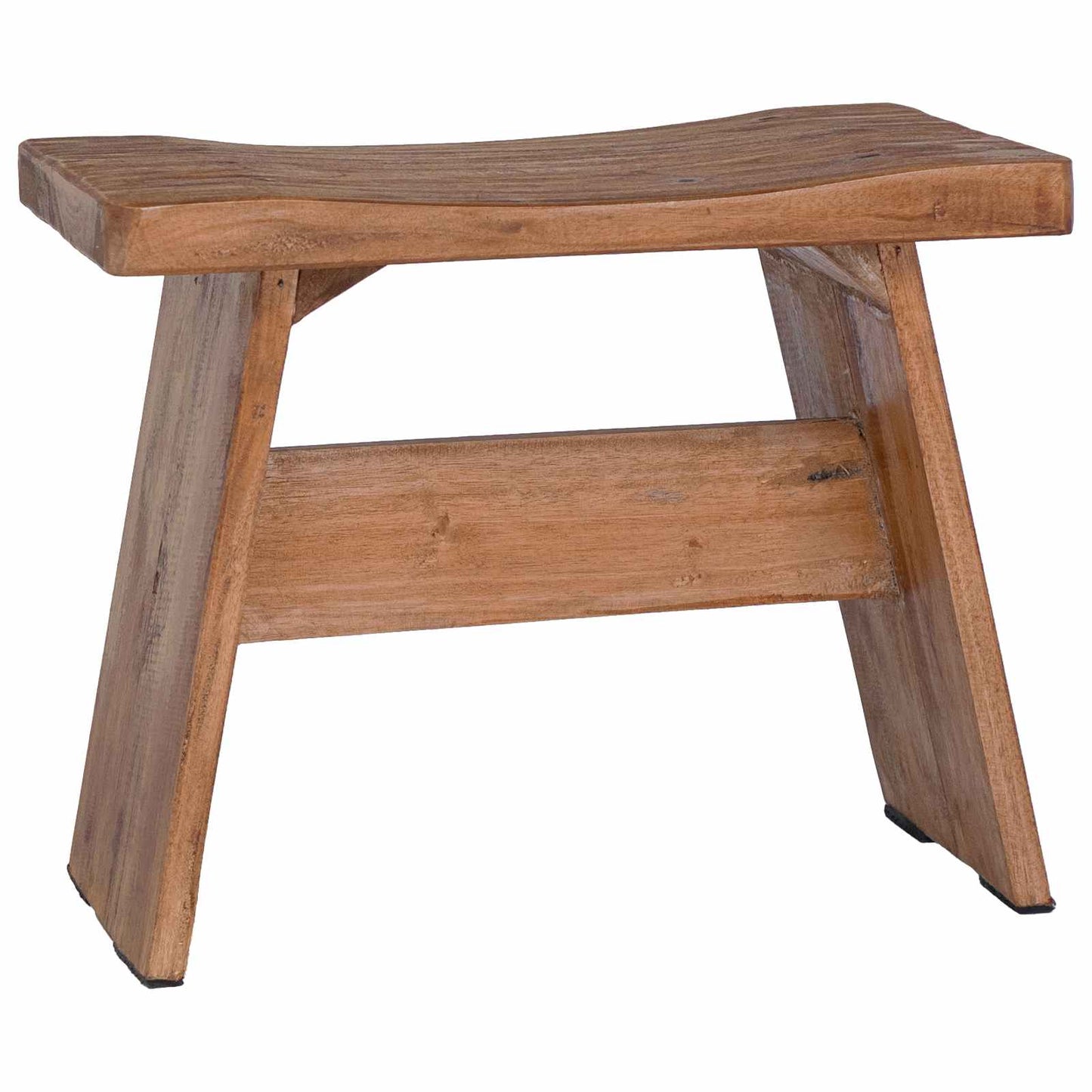 Hocker Natur 40 x 25 x 31 cm Mahagoni Holz