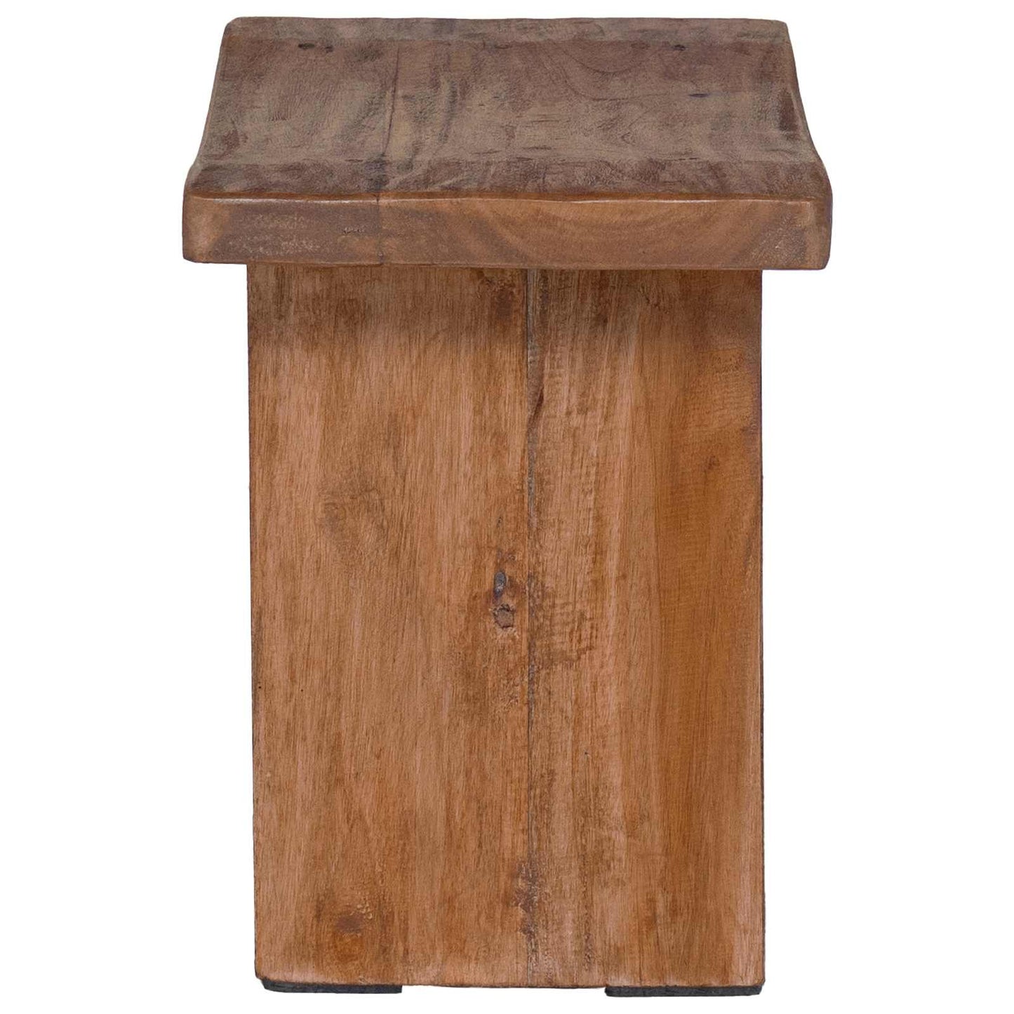 Hocker Natur 40 x 25 x 31 cm Mahagoni Holz