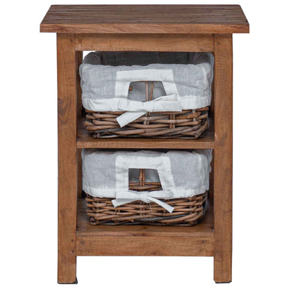 Beistelltisch Braun Massivholz Mahagoni