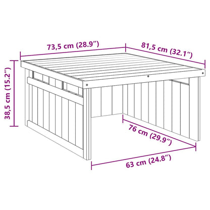 vidaXL Mähroboter-Garage Braun 73.5 x 81.5 x 38.5 cm