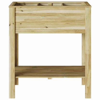 vidaXL Hoher Pflanzer mit Regal Braun 85,5 x 46,5 x 96 cm