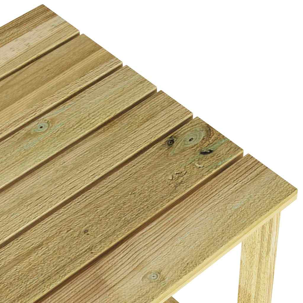 vidaXL Tisch Natur 50,5 x 50 x 46 cm Imprägniertes Kiefernholz