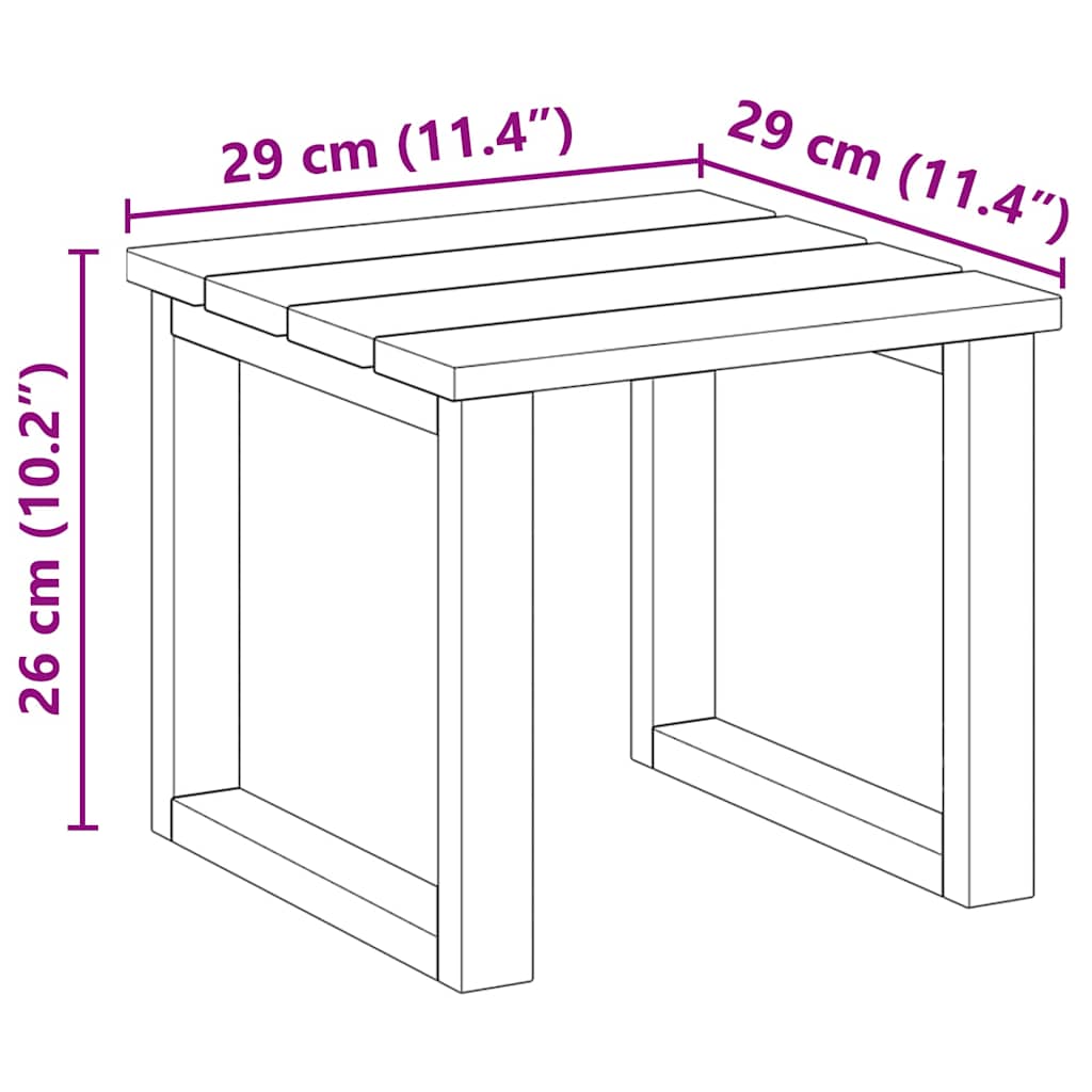 Tisch 3 pcs Natur Imprägniertes Kiefernholz