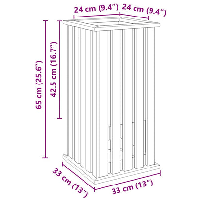 vidaXL Pflanzkästen Braun 33 x 33 x 65 cm Imprägniertes Kiefernholz