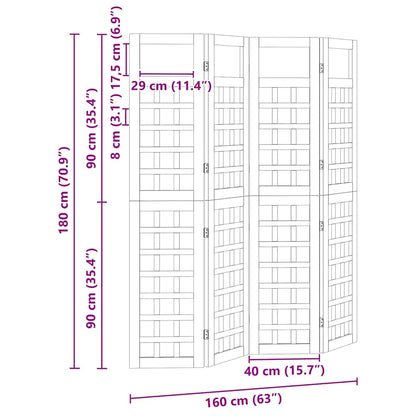 Sichtschutz Honigbraun 160 x 180 cm Massivholz Kiefer
